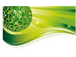Grüne Discokugel mit Welle Grüne Discokugel mit Welle