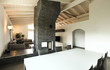 modern architecture , interior, view from dining table