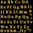 Golden font.
