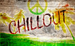 Wyluzuj - napis na deskach - graffiti