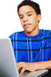 Teenage Boy Using Laptop