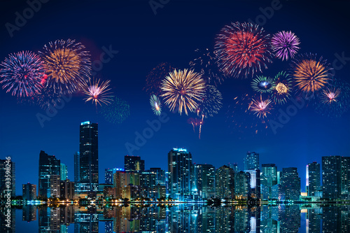 Photo: Fireworks in Miami Fireworks in Miami