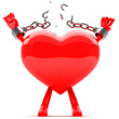 Illustration: Heart relise from chains Heart relise from chains
