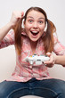 girl playing video game girl playing video game