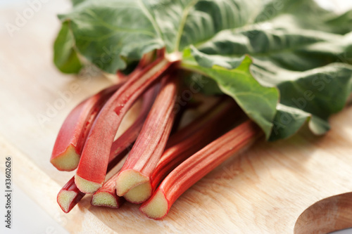 Photo: Fresh organic rhubarb Fresh organic rhubarb
