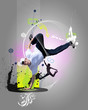 Street dancer in a white shirt Street dancer in a white shirt