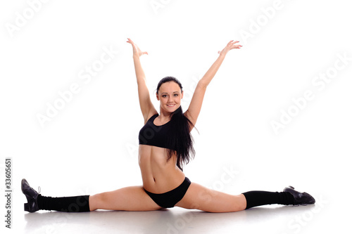 Photo: active woman do the splits active woman do the splits