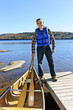Man with canoe