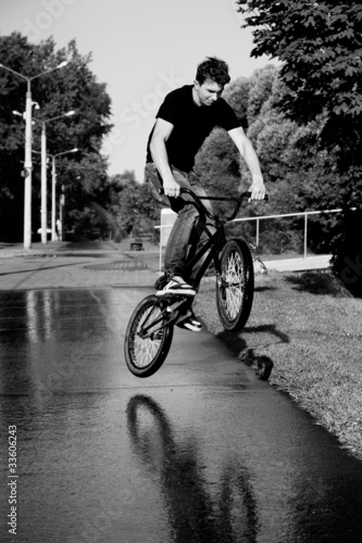 Photo: boy jumping on bmx boy jumping on bmx