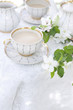 Tea in the blossoming garden