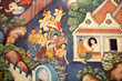 Art thai painting on wall in temple Art thai painting on wall in temple