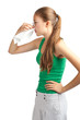 Woman with handkerchief sneezing