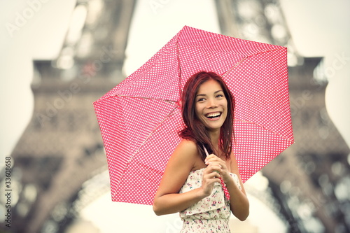 Photo: Paris Eiffel Tower Woman Paris Eiffel Tower Woman