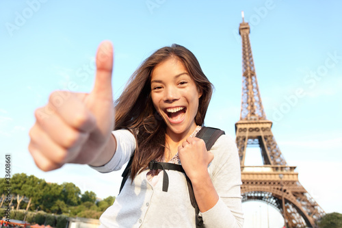 Photo : Paris turist happy Paris turist happy