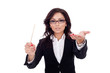 business woman conducting her team