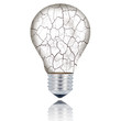 lampadina con vetro rotto