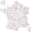 Frankreich, Region, Département Frankreich, Region, Département