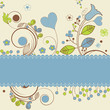 Floral design with space for text