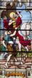 Paris - windowpane from Saint Severin church