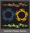 Vettoriale: Colorful Flames Vector Series Colorful Flames Vector Series