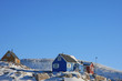 Colourful houses in small Greenlandic village