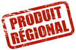 Grunge Stempel rot PRODUIT REGIONAL