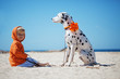 Child with dog