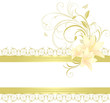 Border with lilies and floral ornament