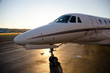 Corporate Jet at Dusk