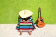 Photo: Nap lazy typical mexican sombrero man sitting Nap lazy typical mexican sombrero man sitting