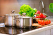 Kitchen Cooking closeup. Diet
