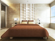 Modern bedroom in minimalist style