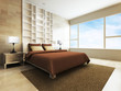 Modern bedroom in minimalist style