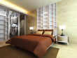 Modern bedroom in minimalist style