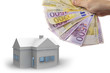 Haus 3D mit Geldfächer