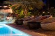 Pretty swimming pool in night Pretty swimming pool in night