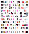 Cut and torn out  font