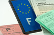 plaque immatriculation, permis, assurance, carte grise plaque immatriculation, permis, assurance, carte grise