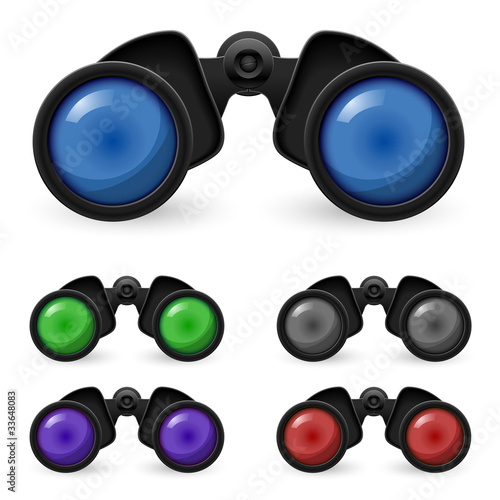 Vector: Set of realistic binoculars Set of realistic binoculars