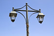 Street lamps isolated on blue sky