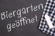 Biergarten geöffnet