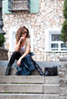 Photo: young lady on the stairs young lady on the stairs
