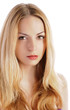 Beautiful girl with serious expression