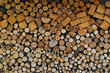Stacked logs