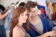 Woman in Laundromat