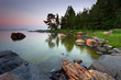 Early summer morning in the beach.