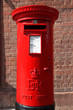 Famous classic red London and UK post office on the street, GB Famous classic red London and UK post office on the street, GB