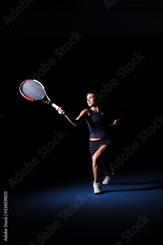 Photo: woman play tennis woman play tennis