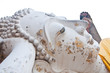 Head of white Reclining buddha statue Head of white Reclining buddha statue