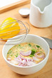 raw ingredients to make an omelet